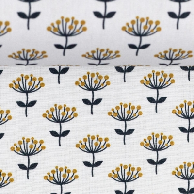 Baumwolle "Jule" weiß mit Pusteblumen